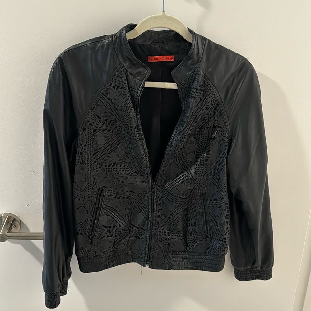 Alice + Olivia Genuine Leather Jacket